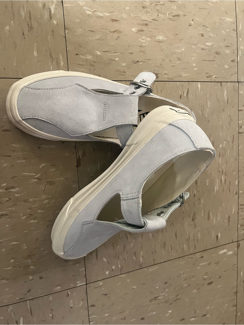 Vans Women’s Light Gray Suede Slingback Sandals